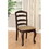 Transitional Contemporary Dark Walnut Finish Set of 2pc Dining Chairs Solid wood Kitchen Dining Room Furniture Ladder back Side Chairs B011P143323