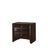 1pc Contemporary 2 Drawer Nightstand End Table Jewelry Tray Brown Finish Solid Wood Wooden Bedroom Furniture B011P144219