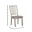 Dining Room Furniture Set of 2pcs Side Chairs Antique White Solid wood Slats Back Light Gray Padded Fabric Seat Cushions Kitchen Breakfast B011P144694