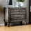 B011P144702 Gray+Solid Wood+2 Drawers+Bedroom+Bedside Cabinet
