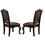 Beautiful Hand Carved Formal Traditional Dining Side Chair with Faux Leather Upholstered Padded Seat and Back Button Tufting Detail Dining Room Solid Wood Furniture Brown Espresso B011P145131