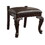 Beautiful Hand Carved Formal Traditional Dining Side Chair with Faux Leather Upholstered Padded Seat and Back Button Tufting Detail Dining Room Solid Wood Furniture Brown Espresso B011P145131