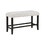 1pc Farmhouse Contemporary Counter Height Black Finish Gray Fabric Upholstered Bench Wooden Dining Room Furniture B011P145255