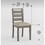 Weathered Gray Finish Rustic Style Dining Side Chair 2pc Set Upholstered Seat Transitional Framing Wooden Furniture B011P146398