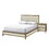 Beautiful Walnut Finish Nightstand 1pc Designed Drawers Fronts Modern Bedroom Furniture B011P147840