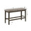 1pc Dark Brown Transitional Counter Height Bench Upholstered Seat Gray Linen Finish Wooden Furniture B011P149276