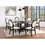 Transitional Espresso and Ivory Side Chairs Set of 2 Chairs Dining Room Furniture 100% Polyester Round Curved Backrest B011P151399