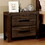 B011P152660 Rustic Brown+Solid Wood+2 Drawers+Bedroom+Bedside Cabinet