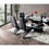 Contemporary Style Z-Shaped Chair Base 2pcs Dining Chairs Black Leatherette Chrome Finish Side Chair Dining Room Furniture B011P152661