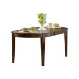 Contemporary Style 1pc Oval Dining Table with Self-Storing Butterfly Leaf Dark Oak Finish Wooden Dining Furniture B011P153151