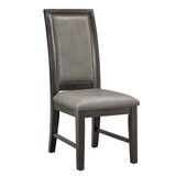 Beautiful Transitional 2pc Brown Upholstered Seat Back Cushion Dining Chair Set Wooden Furniture B011P155084