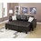 Espresso Faux Leather 3pcs Reversible Sectional Sofa Chaise w Ottoman Chaise Tufted Couch Lounge Living Room Furniture B011P156644