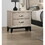 Contemporary 2-Drawer Nightstand End Table Drift Wood Finish Two Storage Drawers Metal Handles Bedroom Living Room Wooden Furniture B011P159824