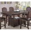 Dining Room Furniture Counter Height Dining Table Rustic Espresso Table w Storage Base Wooden Top 1pc Rectangular Counter HT. Table Only B011P160106