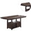 Dining Room Furniture Counter Height Dining Table Rustic Espresso Table w Storage Base Wooden Top 1pc Rectangular Counter HT. Table Only B011P160106