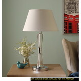 Modern Home Decor Table Light 1pc Chrome Finish Glass Tube Night Lamp Bedroom Living Room Hourglass-Shaped Acrylic Lamp B011P162518