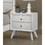 B011P162627 White+Solid Wood+White+2 Drawers+Bedroom