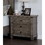 Wire-brushed Finish 1pc Nightstand Warm Gray Color Solid Wood 3-Drawers Bedside Table Transitional Bedroom Furniture B011P162628