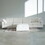 Modern 17" Petite Size Ottoman, Premium Fabric Upholstered 1-pc Living Room Cube Shape Ottoman with Plush Seat Cushion, White B011P162833