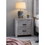 1pc Contemporary Nightstand End Table with Two Storage Drawers Gray Rustic Finish Bedroom Wooden Furniture B011P163877