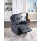 Elegant Modern Ebony Color Microfiber Motion Recliner Chair 1pc Couch Manual Motion Plush Armrest Tufted Back Living Room Furniture B011P163882