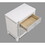Modern Glam 3-Drawer Nightstand Crisp White Color Silver Paneling Gray White Finish Bedroom Living Room Wooden Furniture B011P167818