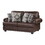 Dark Brown 1pc Loveseat Traditional Design Rolled Arms Polished Microfiber Upholstered Nailhead Trim 4 Pillows Solid Wood Frame Living Room Furniture B011P168800
