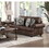 Dark Brown 1pc Loveseat Traditional Design Rolled Arms Polished Microfiber Upholstered Nailhead Trim 4 Pillows Solid Wood Frame Living Room Furniture B011P168800