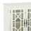 Antique White Accent Chest 1pc Classic Storage Cabinet Shelves Glass Inlay Doors Wooden Traditional Design Furniture B011P169764