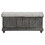 1pc Durable Storage Bench Dark Gray Finish Foam Cushioned Seat Upholstery Flip-Top Seat Solid Wood Home Furniture B011P170010