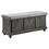 1pc Durable Storage Bench Dark Gray Finish Foam Cushioned Seat Upholstery Flip-Top Seat Solid Wood Home Furniture B011P170010