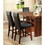 Beautifully sleek Transitional 2pcs Counter Height Chairs Brown Cherry Leatherette Cushion Seat Kitchen Dining Room Furniture Parson High Chairs B011P170229