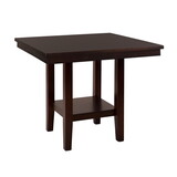 Contemporary Counter Height Table with Shelf Espresso Finish Wooden Dining Furniture 1pc Kitchen Table B011P170680