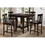 Contemporary Counter Height Table with Shelf Espresso Finish Wooden Dining Furniture 1pc Kitchen Table B011P170680