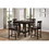 Contemporary Counter Height Table with Shelf Espresso Finish Wooden Dining Furniture 1pc Kitchen Table B011P170680