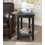 B011P175355 Black+Wood+Contemporary+Open Storage+Coffee & End Tables