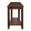 Contemporary Espresso Finish Chairside Table with Lower Shelf Wedge Shape Wooden Furniture 1pc Side Table