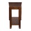 Contemporary Espresso Finish Chairside Table with Lower Shelf Wedge Shape Wooden Furniture 1pc Side Table
