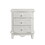 Classic Traditional White Finish 3 Drawers Nightstand 1pc Decorative Accents Wooden Bedroom Furniture Bedside Table Turned Feet
