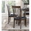 Espresso Finish Set of 2 Chairs Black Faux Leather Upholstered Seat Wooden Kitchen Dining Room Furniture