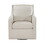 Modern Living Room Accent Chair 1pc Beige Fabric Upholstered Swivel Chair Solid Wood Frame Wooden Furniture