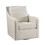 Modern Living Room Accent Chair 1pc Beige Fabric Upholstered Swivel Chair Solid Wood Frame Wooden Furniture