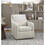 Modern Living Room Accent Chair 1pc Beige Fabric Upholstered Swivel Chair Solid Wood Frame Wooden Furniture