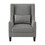 1pc Traditional Accent Chair with Pillow Nailhead Trim Light Gray Polyester Upholstered Solid Wood Furniture Modern Living Room Chair