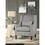 1pc Traditional Accent Chair with Pillow Nailhead Trim Light Gray Polyester Upholstered Solid Wood Furniture Modern Living Room Chair