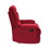 Reclining Chair Red Velvet Upholstery Square Tufted Back Pillowtop Arms Solid Wood Furniture Modern Living Room Recliner 1pc