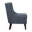 Classic Living Room 1pc Accent Chair Button Tufted Blue Fabric Upholstery Solid Wood Furniture Reversible Seat Cushion