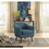 B011P182504 Blue+Solid Wood+Primary Living Space+Mid-Century Modern+Retro