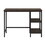 Black Finish 2-Piece Writing Desk Set with Chair Industrial Style Metal Frame Faux Leather Upholstery