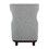 Button Tufted Wing-Back Accent Chair 1pc Light Gray Fabric Upholstered Pillow Solid Wood Traditional Living Room Furniture B011P182650